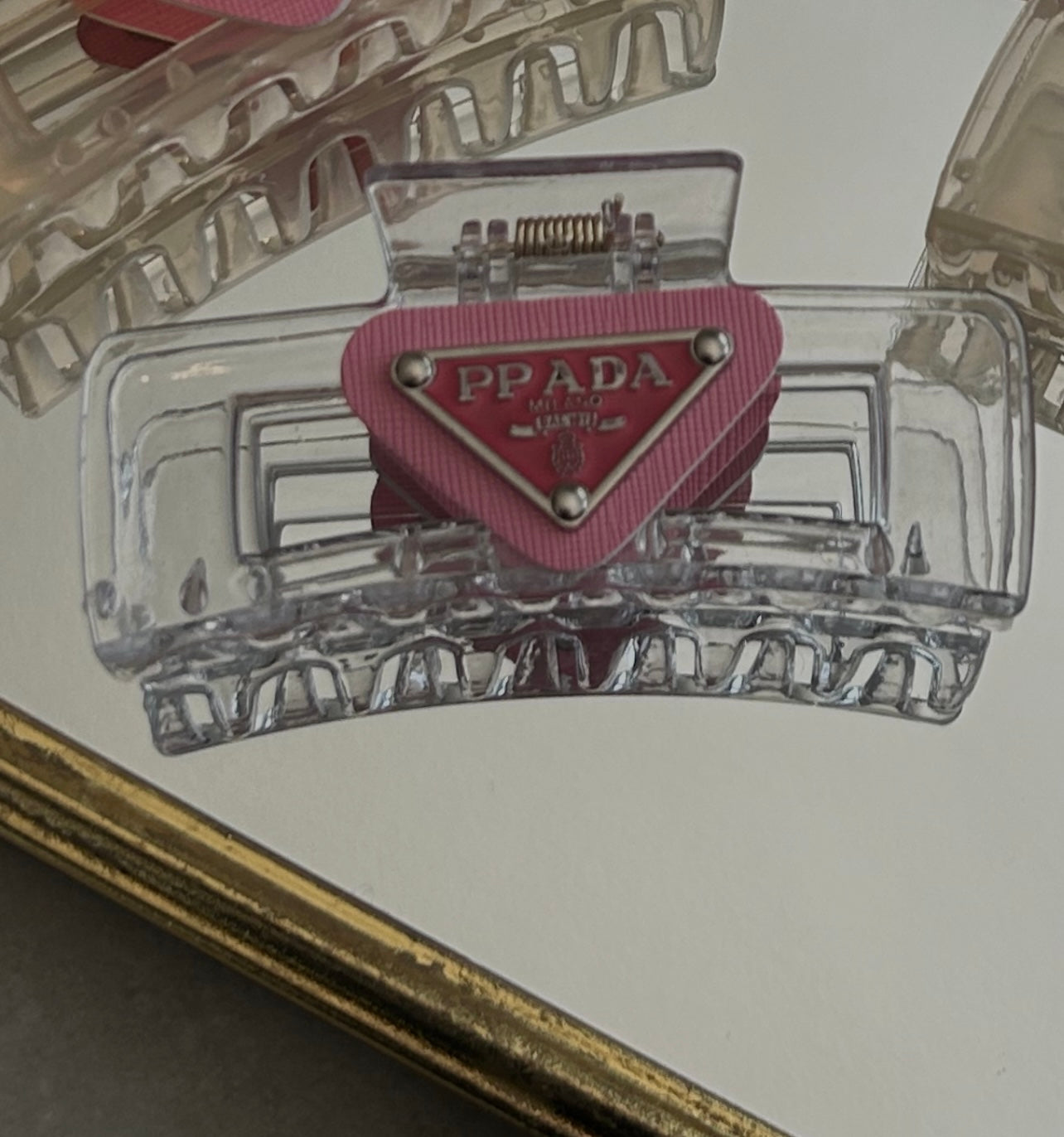 Clear Prada clip